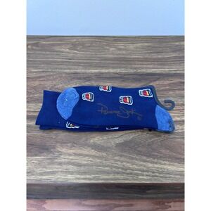 Panama Jack‎ Men's Novelty Crew Socks - Cocktail Drink Print - Blue